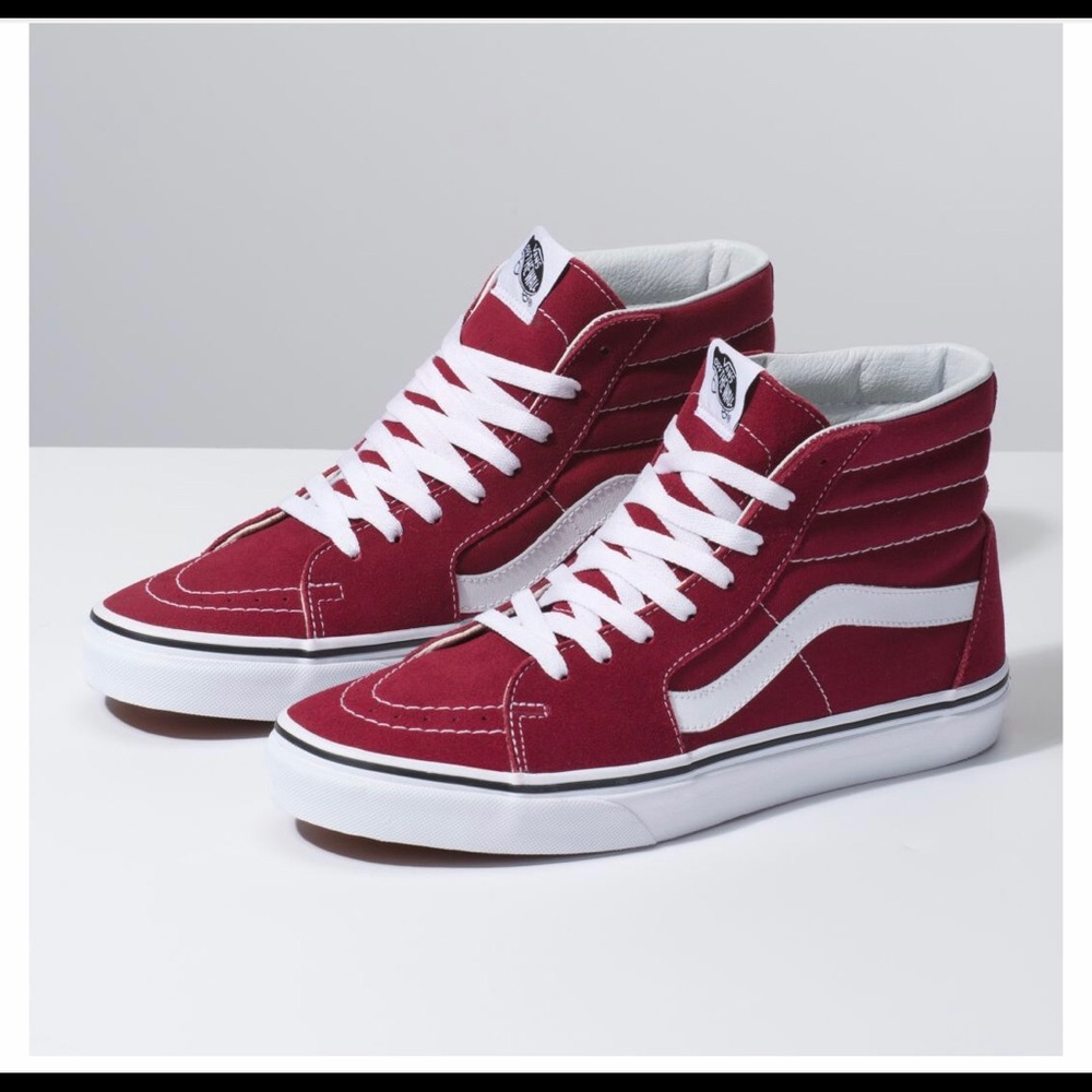 Vans women’s SK8 hi top maroon